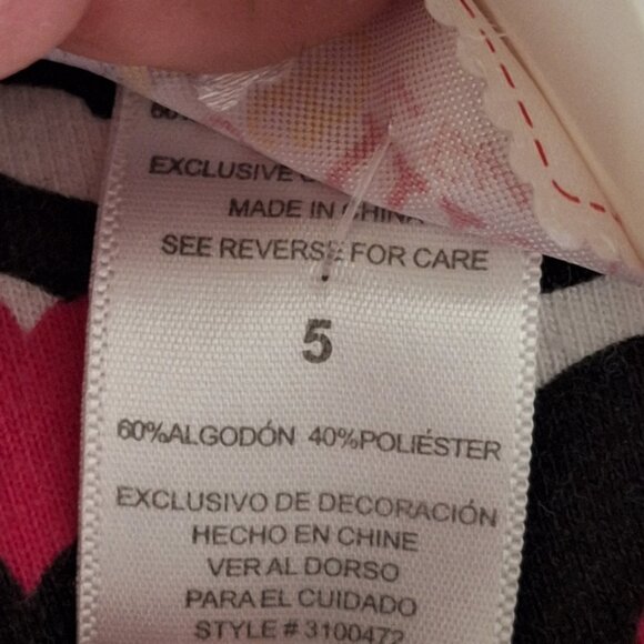 dollie and me dress black white with pink hearts - Picture 3 of 8